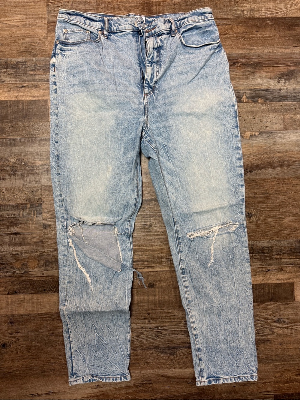 Women’s Loft Light Blue Distressed Boyfriend Jeans
